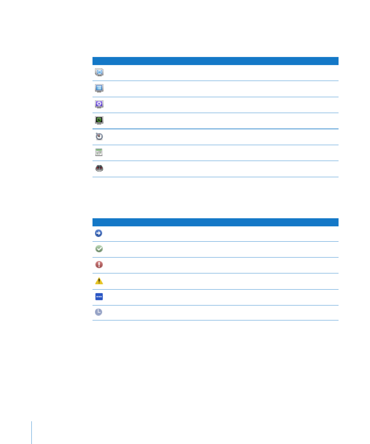Apple Remote Desktopの状況アイコン - Apple Remote Desktop