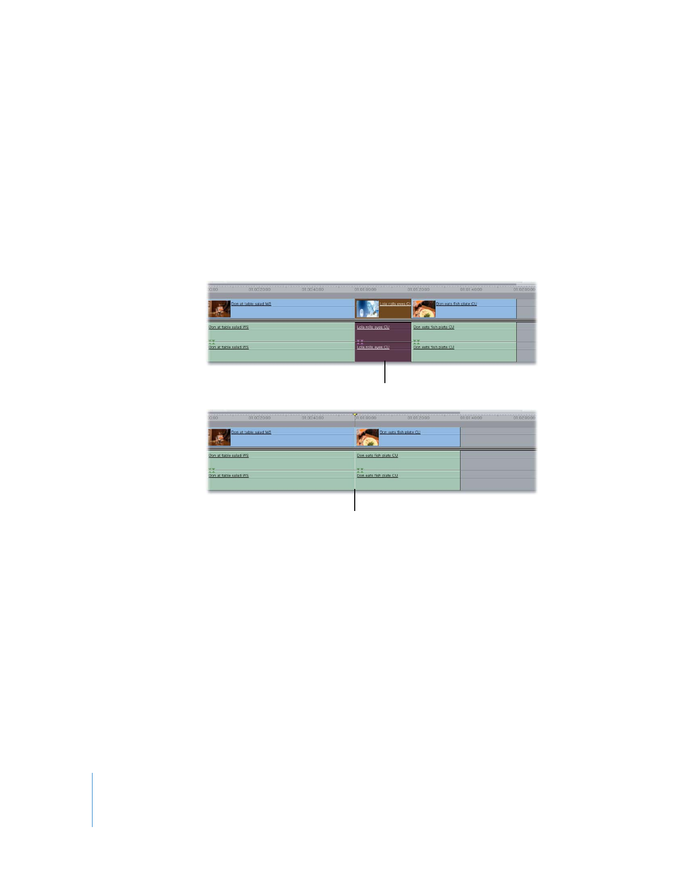 リップル編集を使って削除する（ギャップを残さない） - Final Cut Pro 6